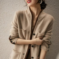 Solenne | Women's Button Front Long Sleeve Cardigan