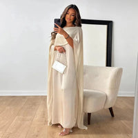 Solène | Women's Cape Sleeve Maxi Dress