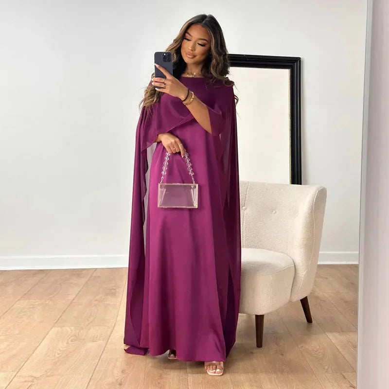 Solène | Women's Cape Sleeve Maxi Dress