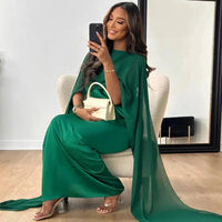 Solène | Women's Cape Sleeve Maxi Dress