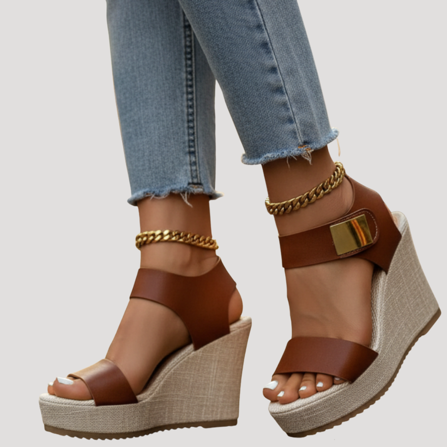Solène | Women's Platform Wedge Sandal Open Toe