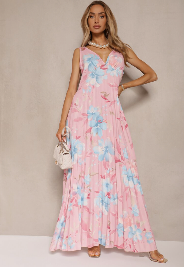 Soraya | Women's Floral Sleeveless V-Neck Maxi Dress