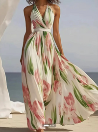 Soraya | Women's Floral Sleeveless V-Neck Maxi Dress