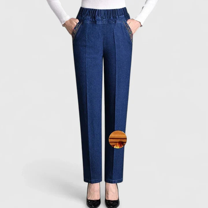 Floralyssa | Comfortable Pants Dark Blue (Winter thickness)
