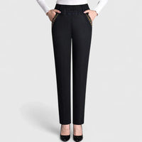 Floralyssa | Comfortable Pants Black (Normal thickness)
