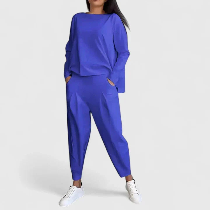Soe | Elegant Two-Piece Set Blue