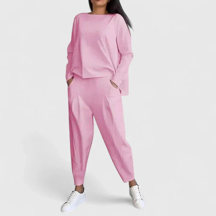 Soe | Elegant Two-Piece Set Pink