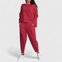 Soe | Elegant Two-Piece Set Red