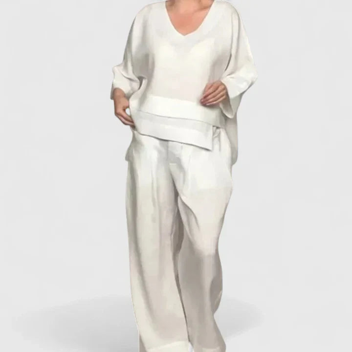 Zaryphina | Comfortable Two-Piece Set White