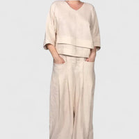 Zaryphina | Comfortable Two-Piece Set Apricot