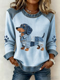 Paloma – Charming Patchwork Denim Dachshund