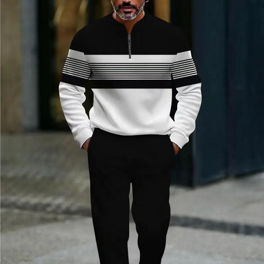 Alfred – Graphic Print Sweater and Trousers Set