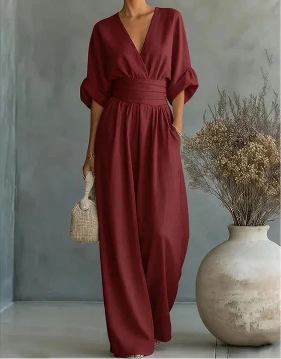 Anastasia – Elegant Wide Leg Jumpsuit
