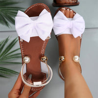 Cambria - Pearl Detail Strap Sandals