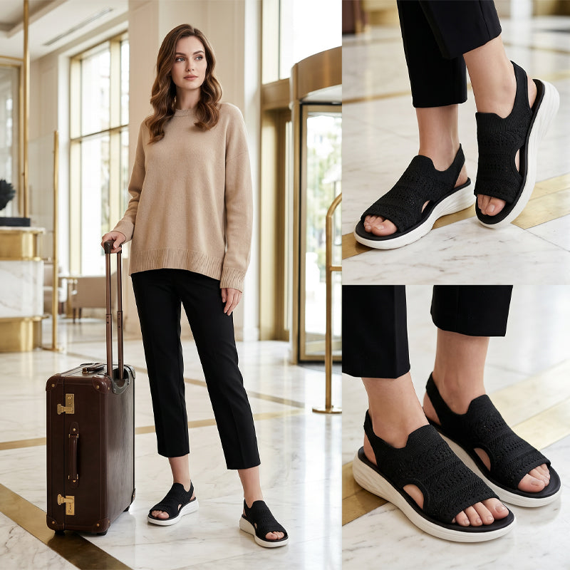 Niamh – Breathable Platform Knit Sandals