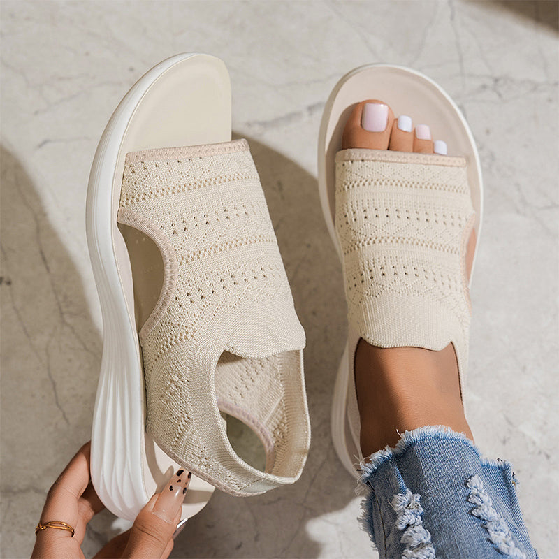 Niamh – Breathable Platform Knit Sandals
