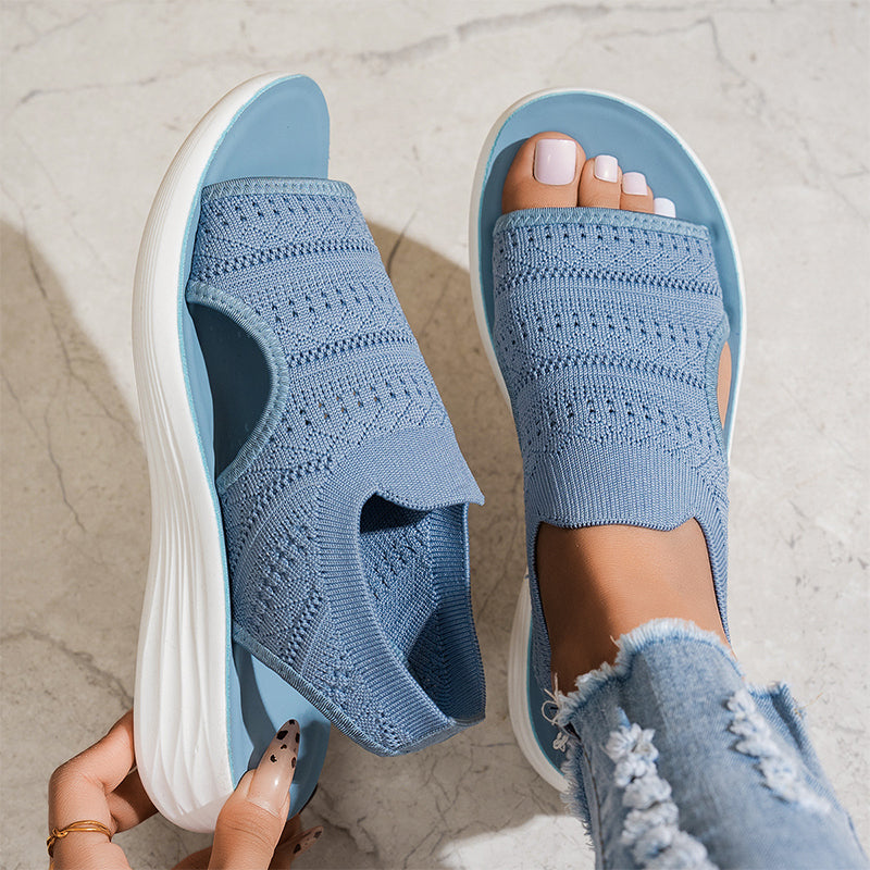 Niamh – Breathable Platform Knit Sandals