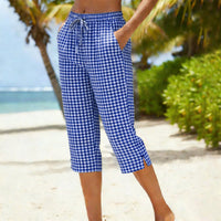 Natasha - Gingham Capri Trousers