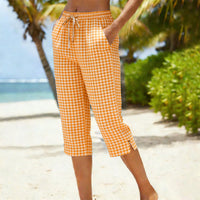 Natasha - Gingham Capri Trousers