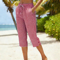 Natasha - Gingham Capri Trousers