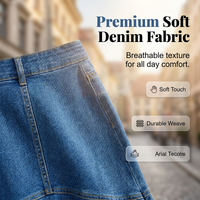 Immy - High-Waisted Denim Midi Skirt