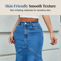 Immy - High-Waisted Denim Midi Skirt