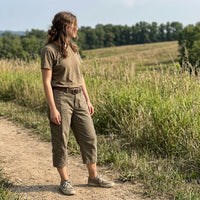 Nina - Casual Cargo Capri Trousers with Pockets