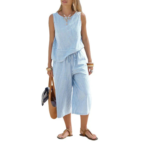 Brooke - Striped Cotton Co-Ord Set