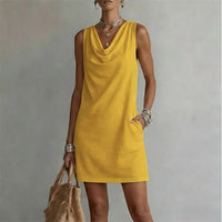 Yasmin – Sleeveless Cowl Neck Dress