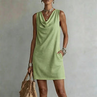 Yasmin – Sleeveless Cowl Neck Dress