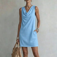 Yasmin – Sleeveless Cowl Neck Dress