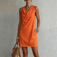 Yasmin – Sleeveless Cowl Neck Dress