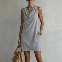 Yasmin – Sleeveless Cowl Neck Dress