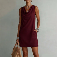 Yasmin – Sleeveless Cowl Neck Dress