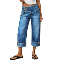 Samara – High-Waist Cropped Barrel Jeans