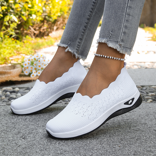 Lisa - Breathable Lightweight Walking Shoes – White