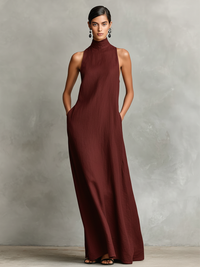 Tiffany - Minimalist Maxi Dress with Pockets