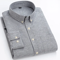 Devon | Modern Striped Cotton Shirt Gray