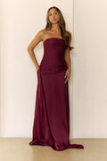 Sugar Cubes Strapless Maxi Dress Wine L Red