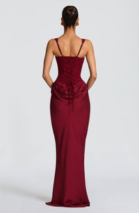 Suki Maxi Dress in burgundy