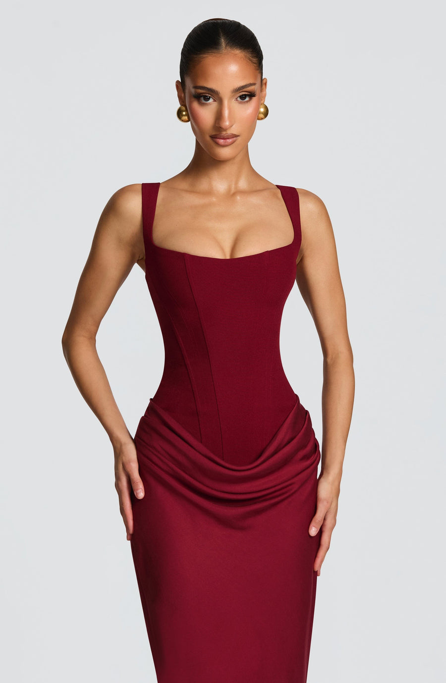 Suki Maxi Dress in burgundy