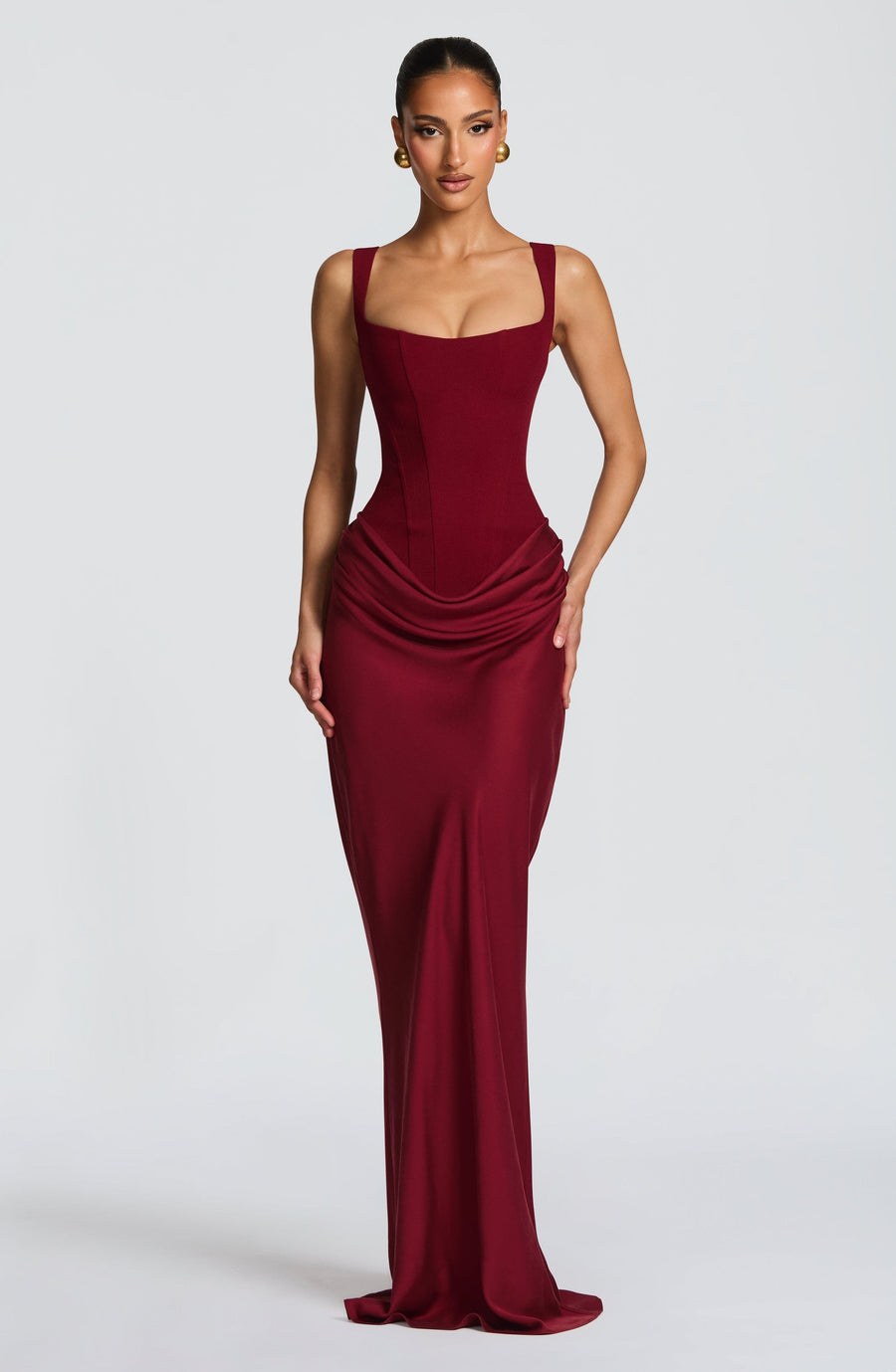 Suki Maxi Dress in burgundy