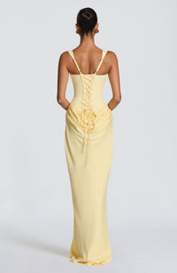 Suki Maxi Dress in lemon
