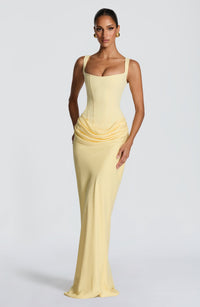 Suki Maxi Dress in lemon