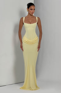 Suki Maxi Dress in lemon
