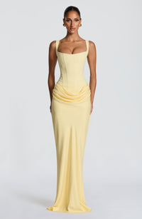 Suki Maxi Dress in lemon