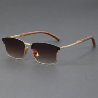 Luna | Sunglasses Half-Frame Polarized UV400 Browline Classic Brown