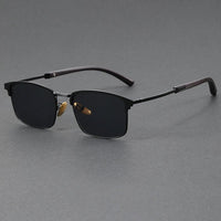 Luna | Sunglasses Half-Frame Polarized UV400 Browline Classic Black