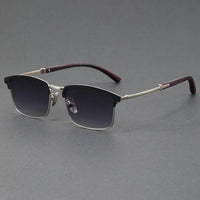 Luna | Sunglasses Half-Frame Polarized UV400 Browline Classic Silver
