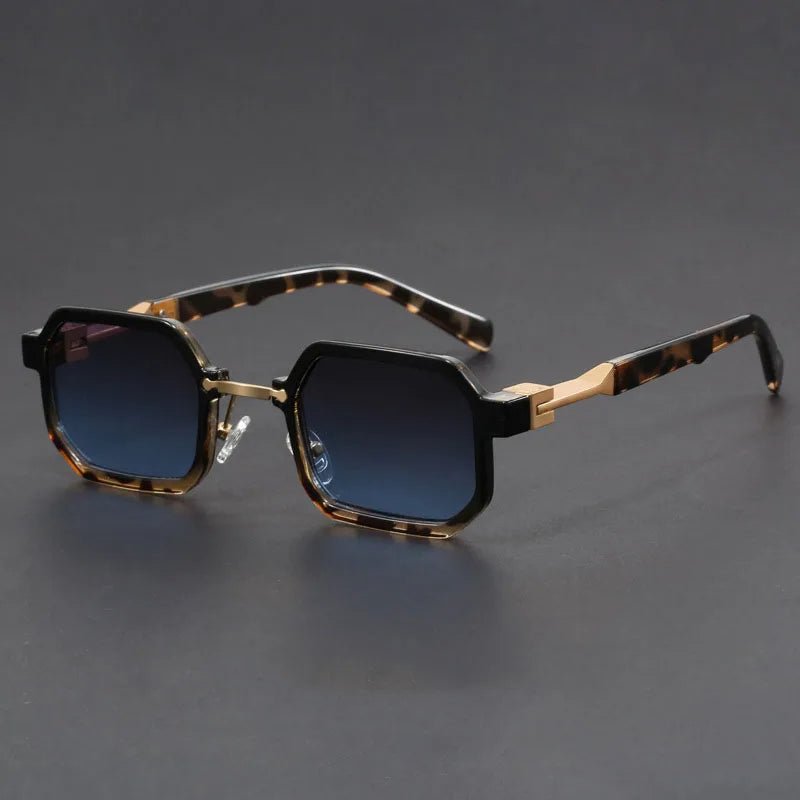 Evelyn | Sunglasses Octagon Matte Finish Acetate UV Protection Leopard